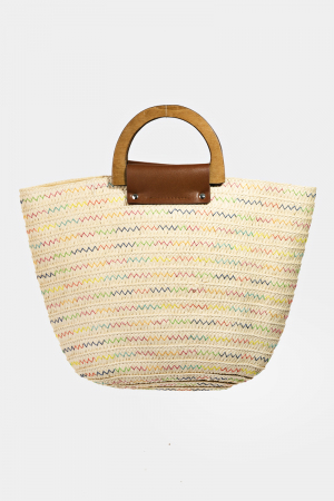 Braided Zig Zag Pattern Tote Bag
