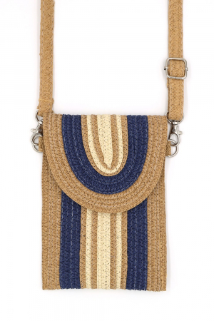 Fame Intricate Straw Weave Large Shoulder Bag