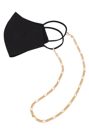 Figaro Chain Lobster Clasp Mask Necklace