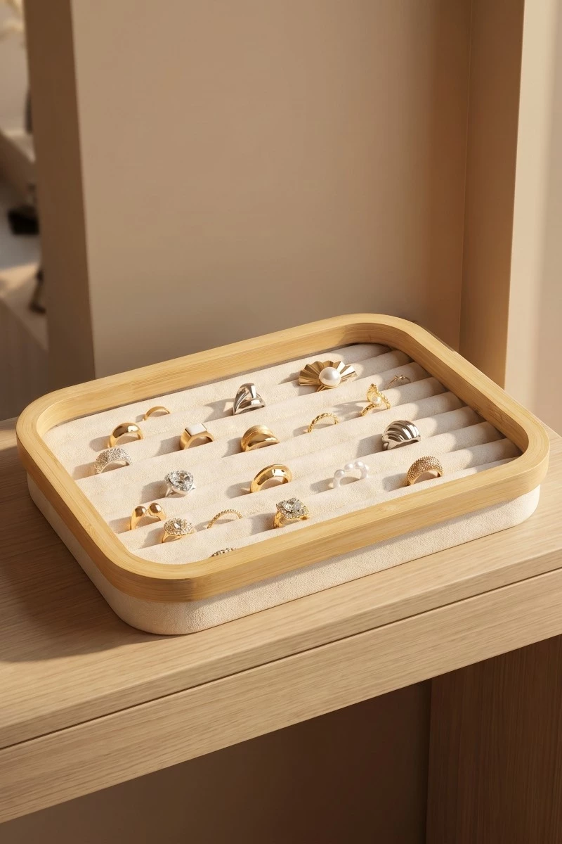 Bracelet Ring Wooden Jewelry Display Box