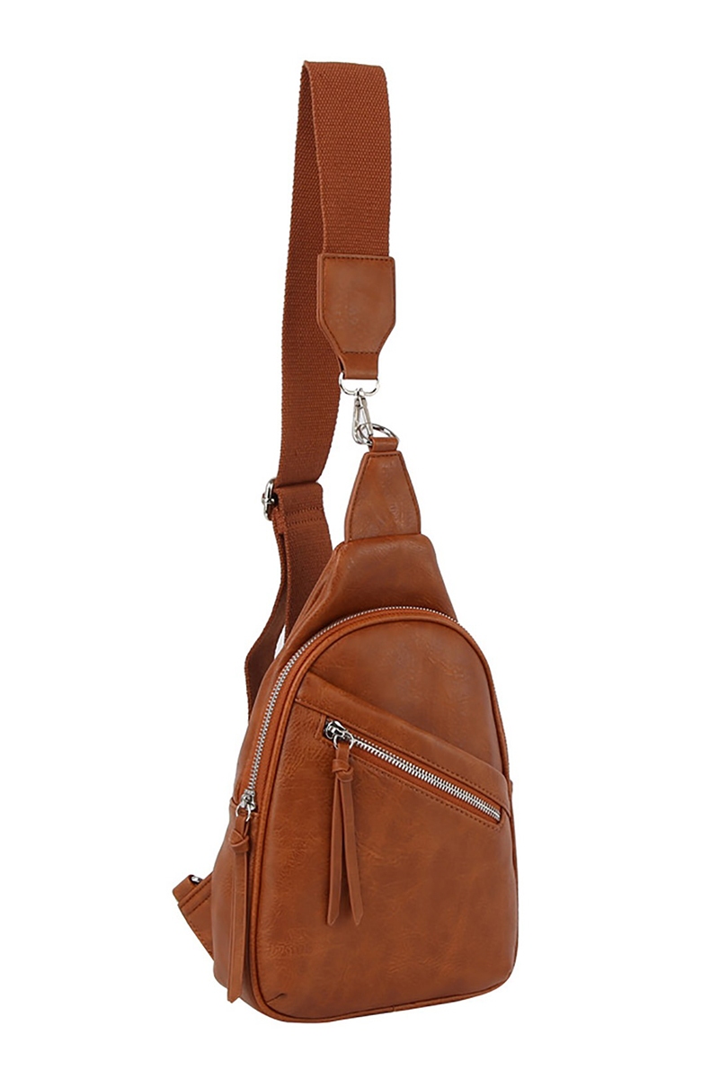Faux Leather Sling Bag
