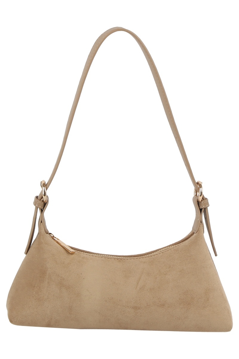 Faux Suede Shoulder Bag