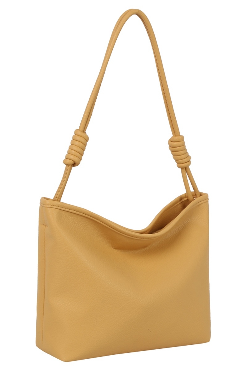 Knotted Handle Bucket Shoulder Bag