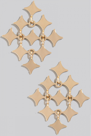 Metallic Cluster Sparkle Dangle Earrings