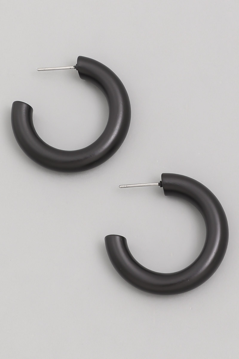 Mini Cylinder Hoop Earrings