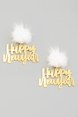 Happy New Years Earrings