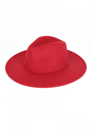 Solid Flat Brim Panama Hat