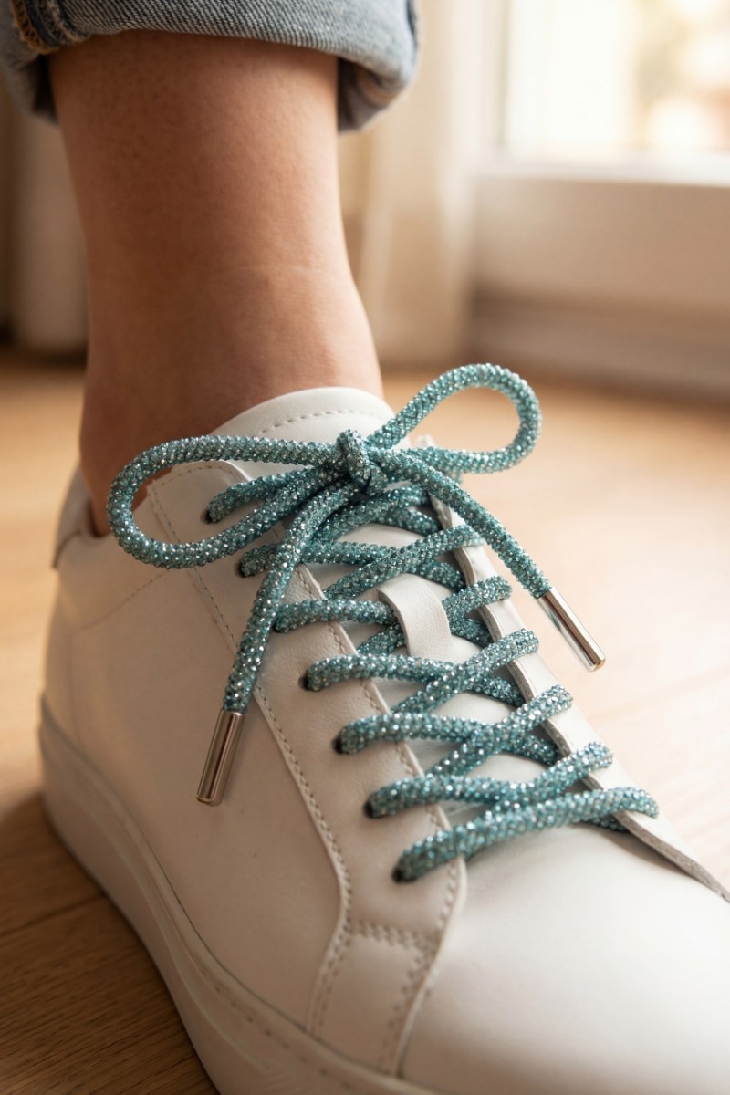 Pave Metal Tipped Shoelace