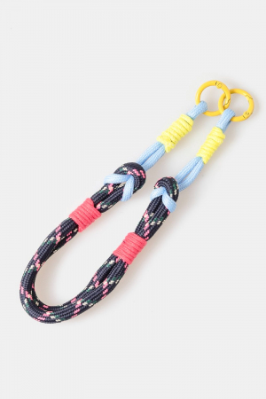 Intricate Braided Bungee Cord Bag Charm