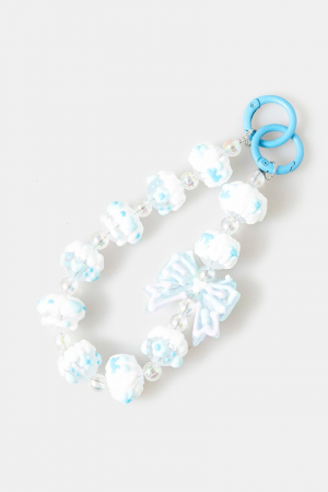 Mixed Floral Hearts Ribbon Bow Beaded Bag Charms