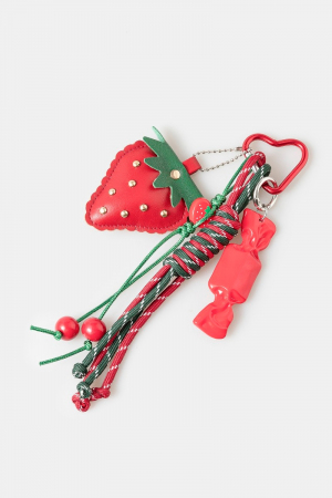 Candy Strawberry And Cords Bag Charms