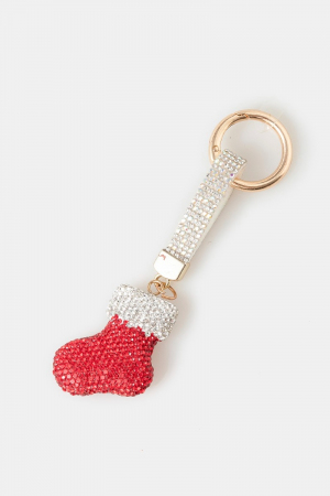 Pave Christmas Stocking Bag Charm