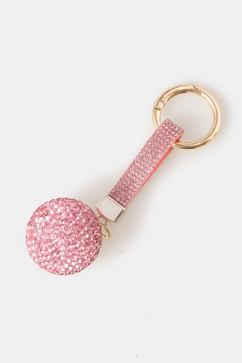Pave Sphere And Tag Bag Charm