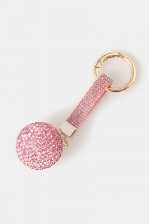 Pave Sphere And Tag Bag Charm