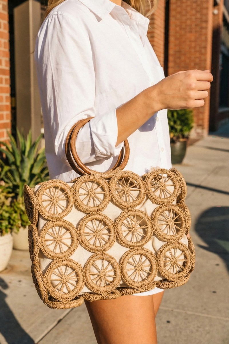 Boho Multi Circle Summer Beach Bag