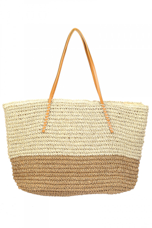 Straw Braided Beach Tote Bag