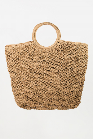 Fame Glossy Semi Circle Top Handle Bag
