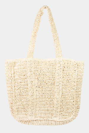 Straw Braided Pattern Tote Bag