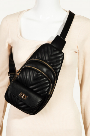 Leather Cushioned Sling Bag