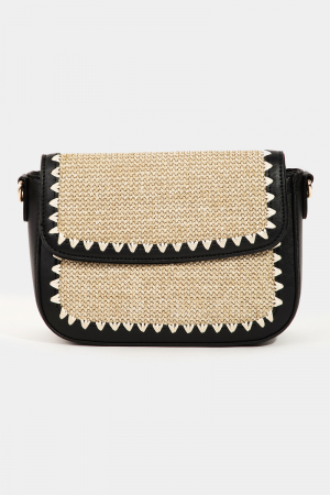 Braided Leather Crossbody Bag