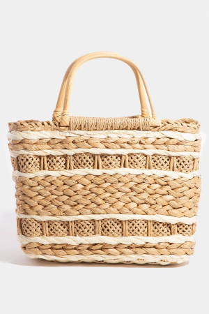 Intricate Basket Weave Square Hand Bag