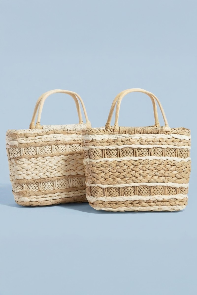 Intricate Basket Weave Square Hand Bag