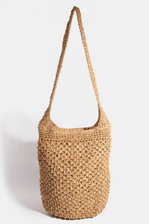 Deep Intricate Braided Hobo Shoulder Bag