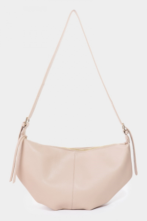 Leather Semi Circle Shoulder Bag