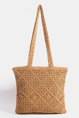 Intricate Braided Pattern Square Tote Bag
