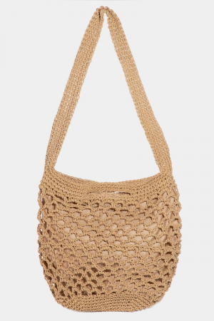 Crochet Mesh Hobo Tote Bag