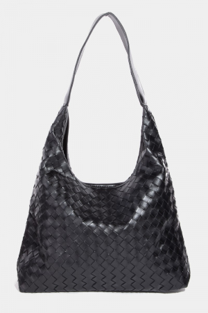 Woven Leather Tote Bag