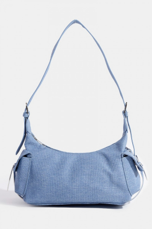 Braided Accent Double Pocket Hand Bag