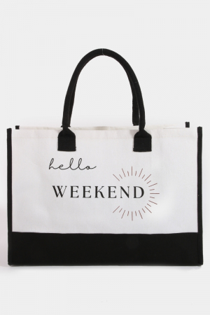 Hello Weekend Sunshine Tote Bag