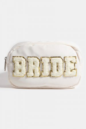 Fuzzy Glitter Bride Crossbody Bag