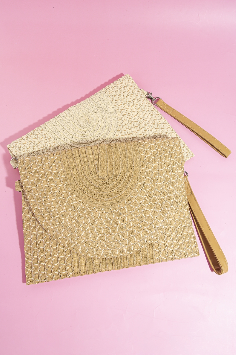 Tight Woven Envelope Clutch Bag