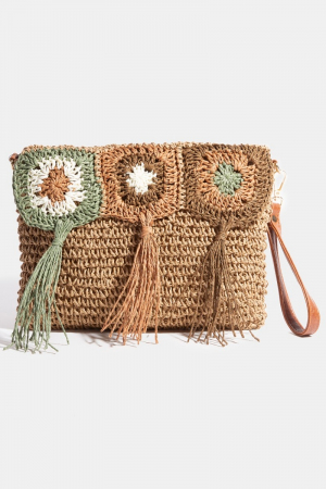 Intricate Fringe Braided Hand Bag