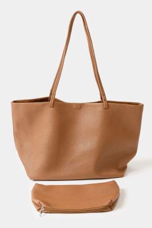 Soft Solid Color Tote Bag