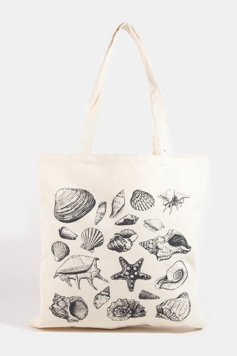 Sealife Starfish Seashells Tote Bag
