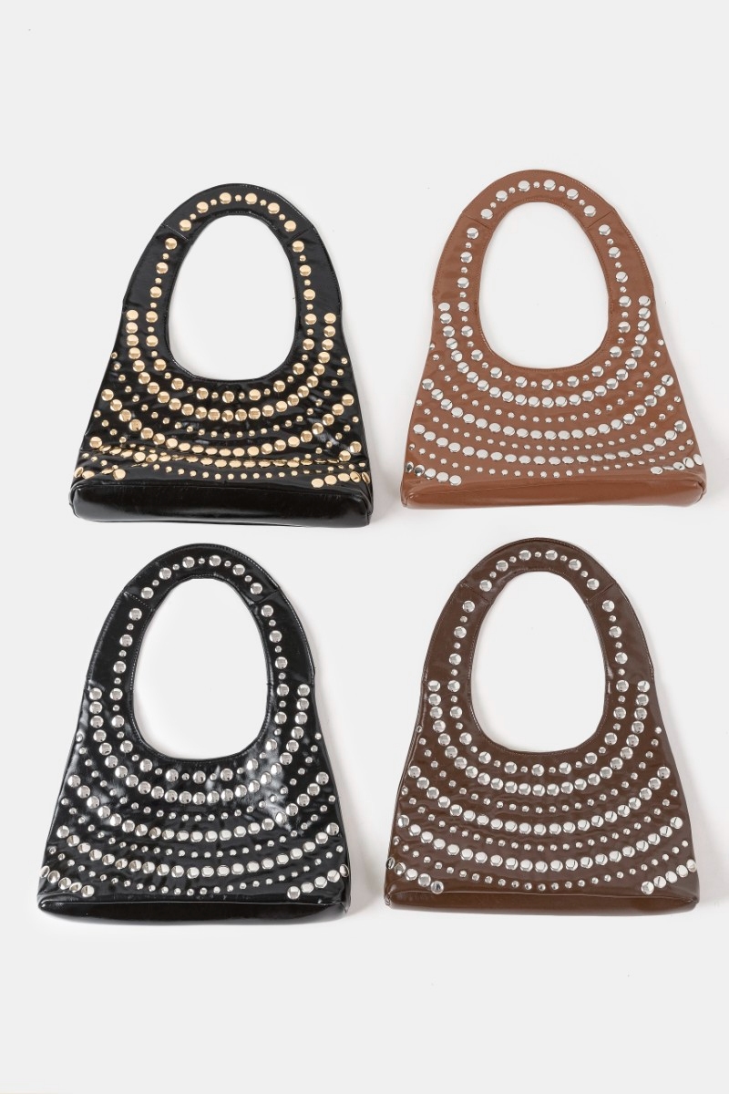 Multi Rivet Shoulder Bag