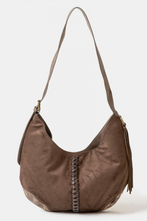 Braided Detail Hobo Shoulder Bag