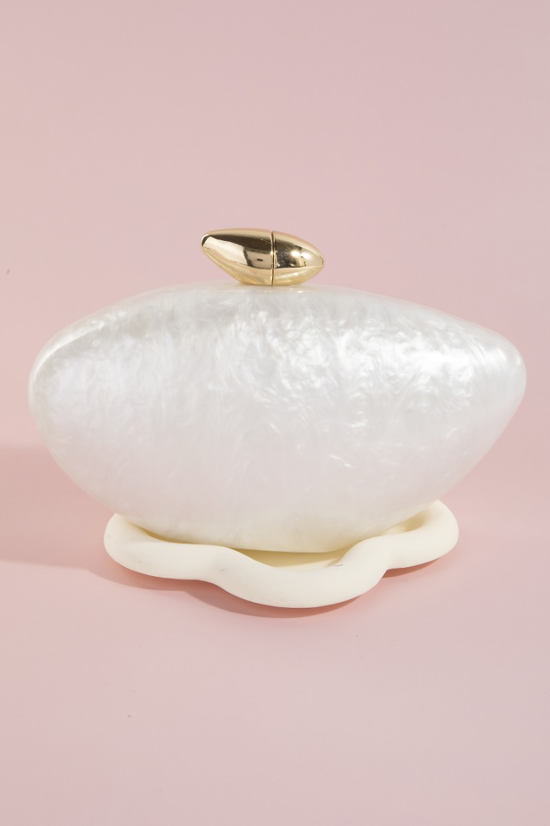 Oval Seashell Clutch Bag