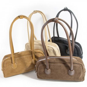 Suede Baguette Hand Bag