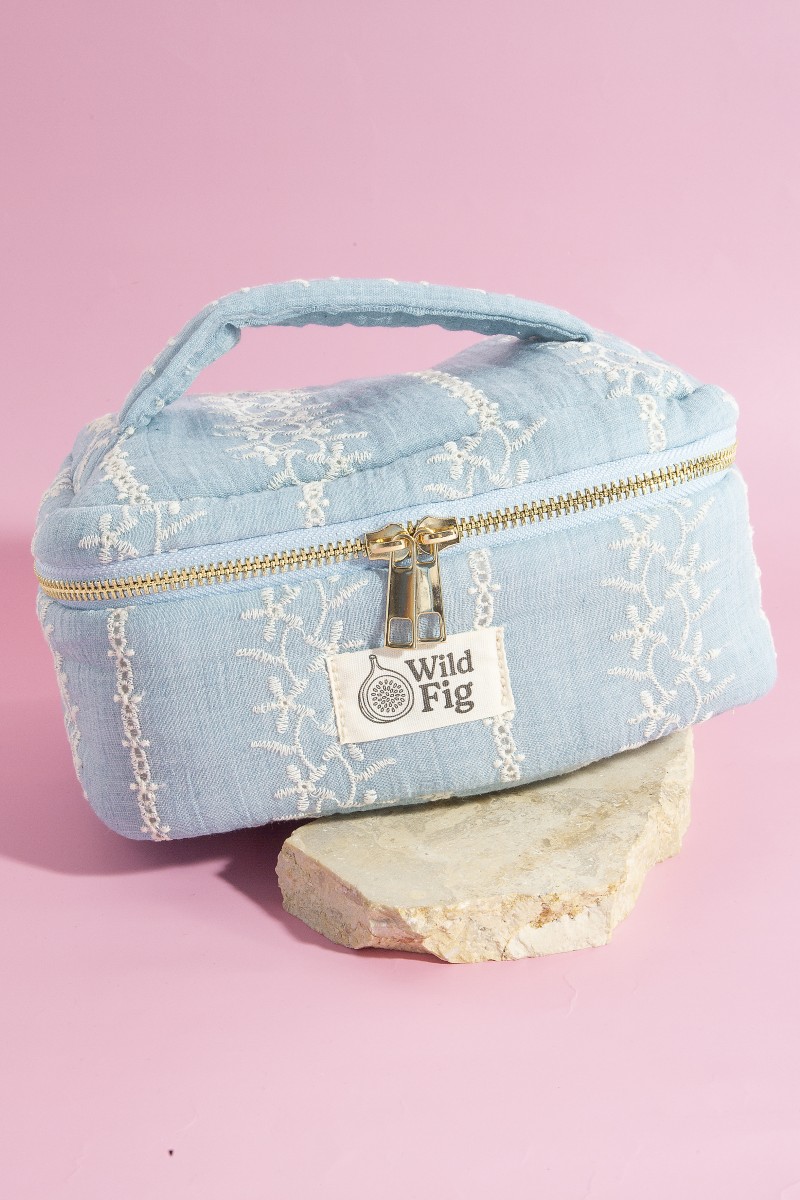 Flower Vine Pattern Makeup Case Cosmetic Bag