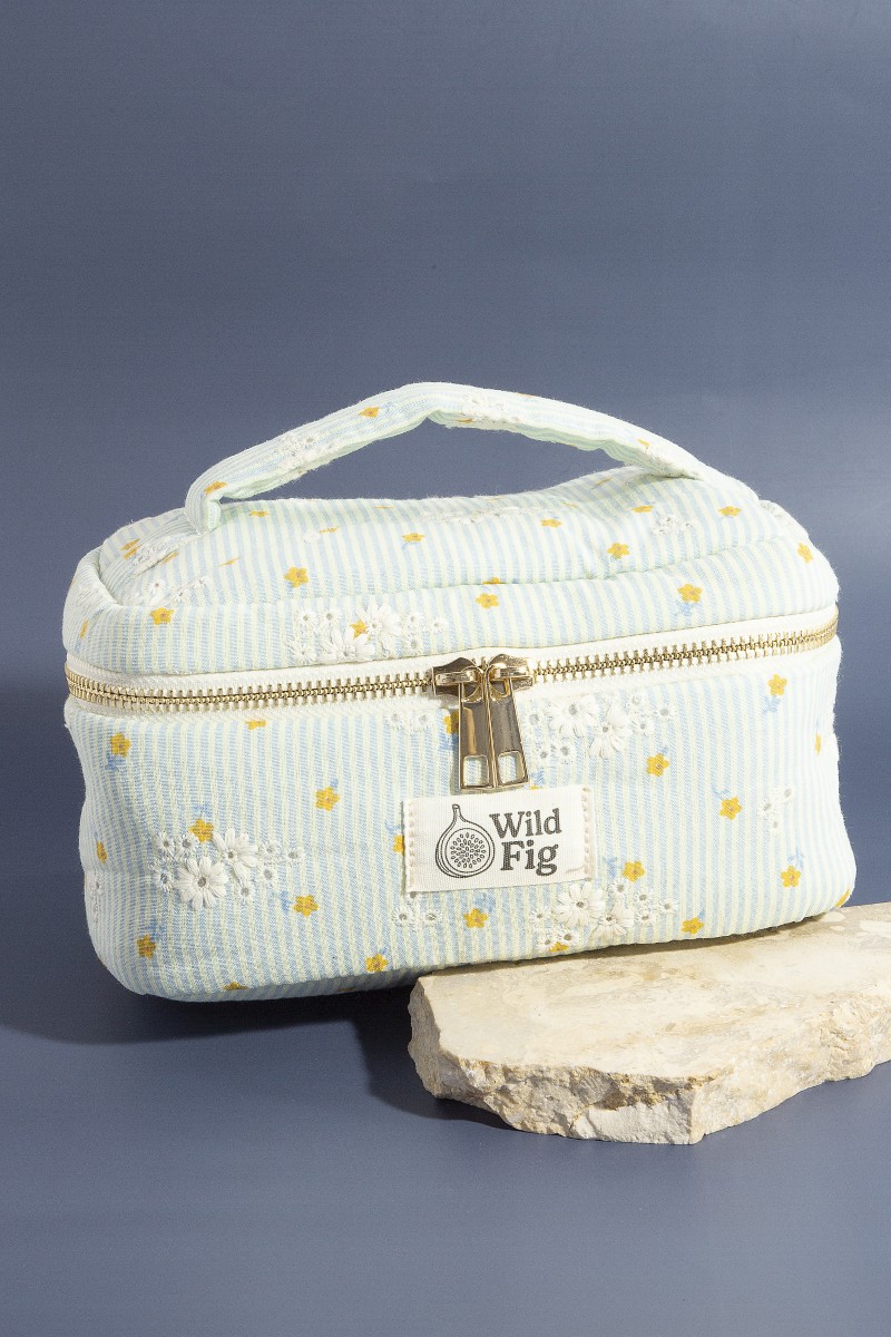 Flower Print Makeup Case Cosmetic Bag