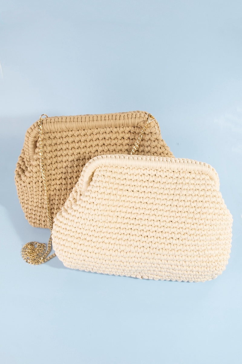 Soft Braided Weave Chain Strap Shoulder Bag