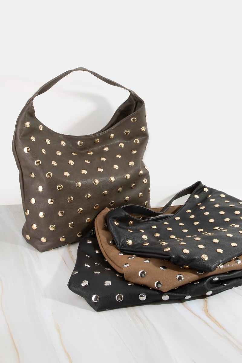 Studded Leather Handbag