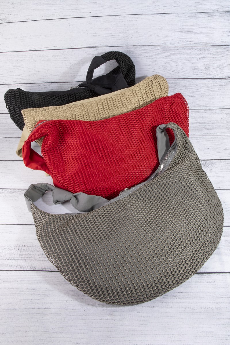 Textured Mesh Knot Shoulder Bag