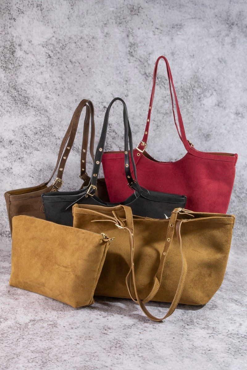 Adjustable Belt Strap Leather Tote Bag
