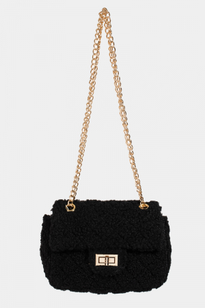 Fur Rectangle Crossbody Bag