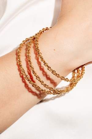 Stainless Steel Three Chain Bangle Bracelet Set